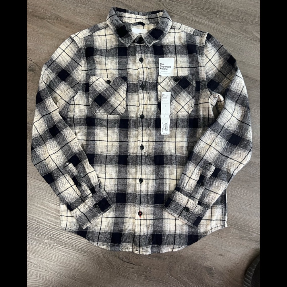 Boys Sonoma long sleeve flannel shirt Sz Lg